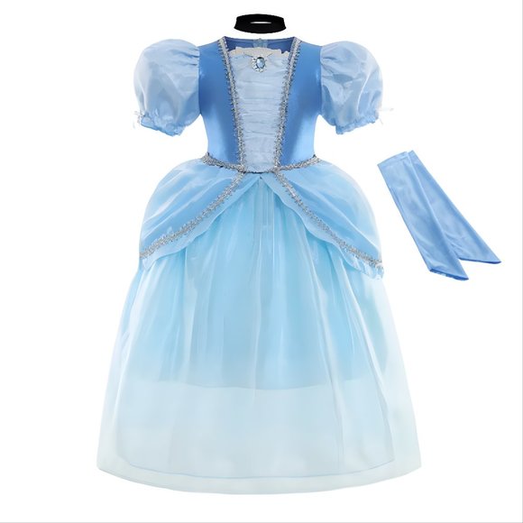 Cinderella Dress Princess Costume | Enchanting Girls' Halloween Fantasy Attire - Picture 1 of 2